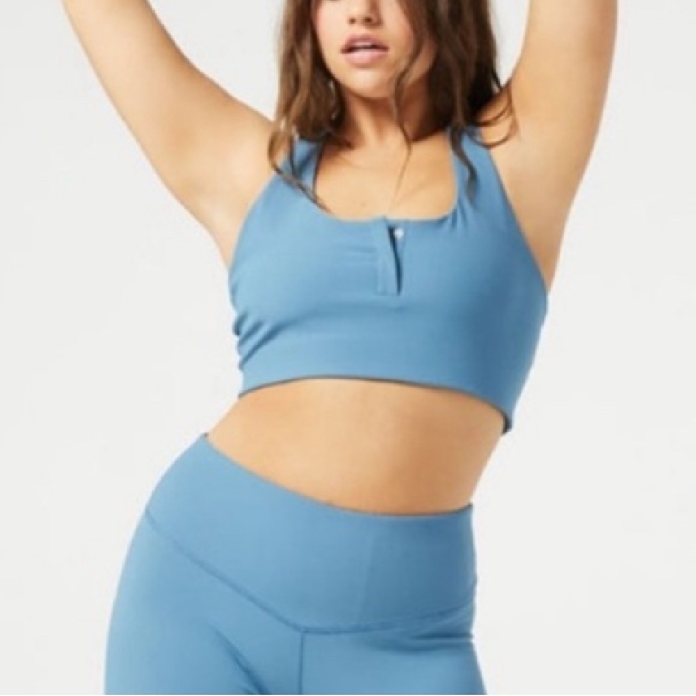 L space Blue Racerback Sports Bra